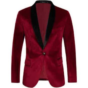 Mens Velvet Blazer SlimFit Solid Color